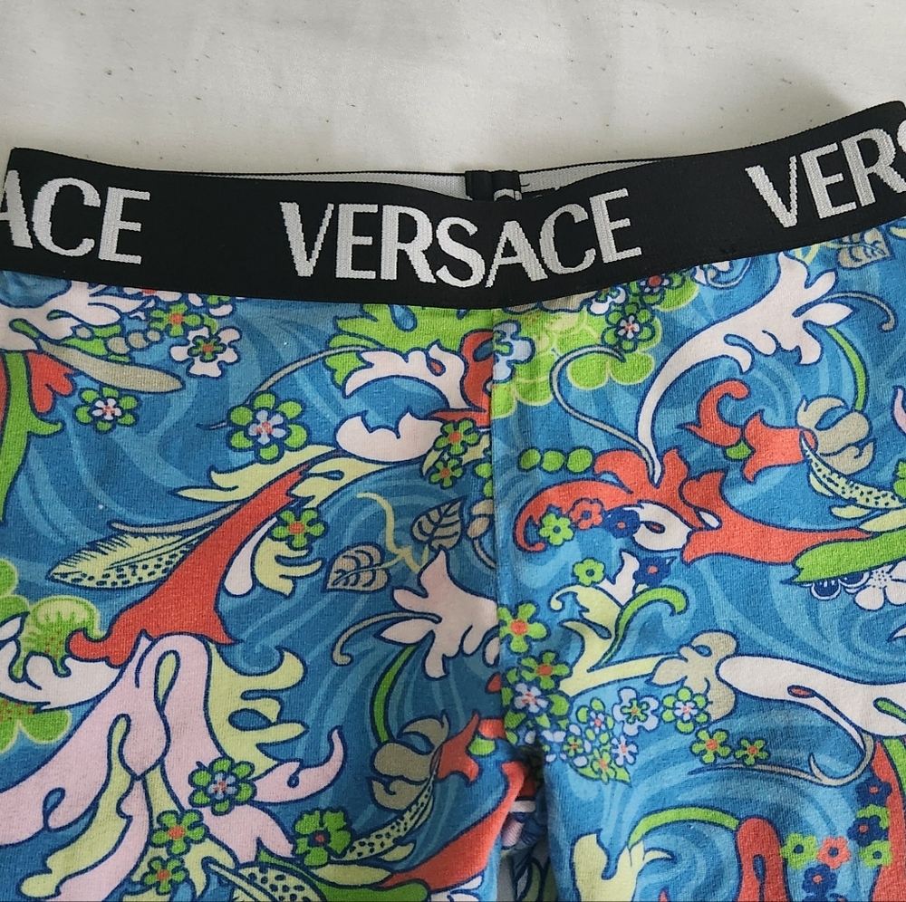 Versace Colorful Patterned Girls Leggings
